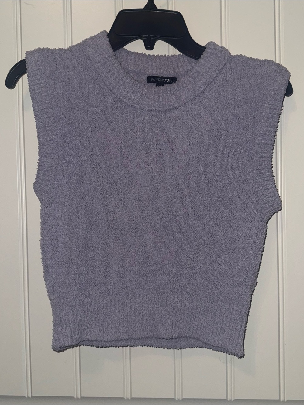 Papermoon Lavender Sleeveless sweater crop top